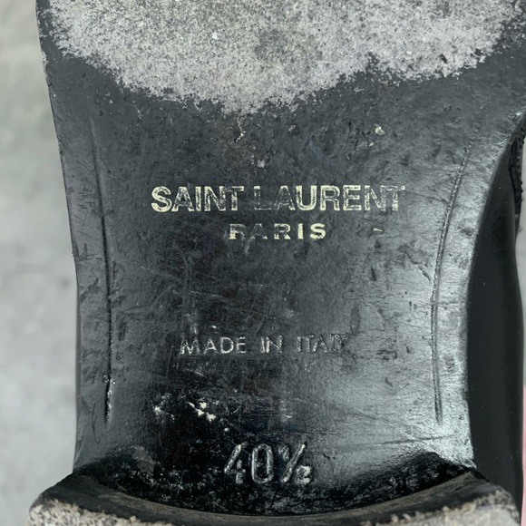 Auth SAINT LAURENT Paris JODHPUR Crop Ankle Boots EU-40.5 US- 7.5 - Picture 7 of 10